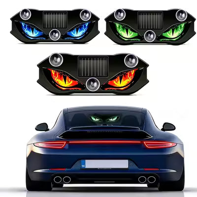 Animated Devil Eyes LED car decoration light with blue, green and red effects