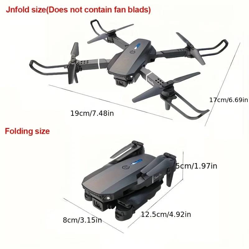 E99 Foldable RC Drone – One-Key Takeoff, 360° Flip & Trajectory Flight