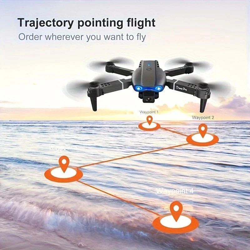 E99 Foldable RC Drone – One-Key Takeoff, 360° Flip & Trajectory Flight