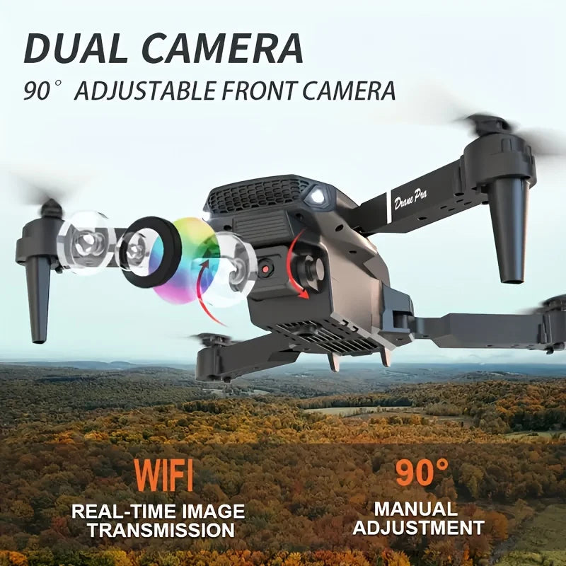 E99 Foldable RC Drone – One-Key Takeoff, 360° Flip & Trajectory Flight