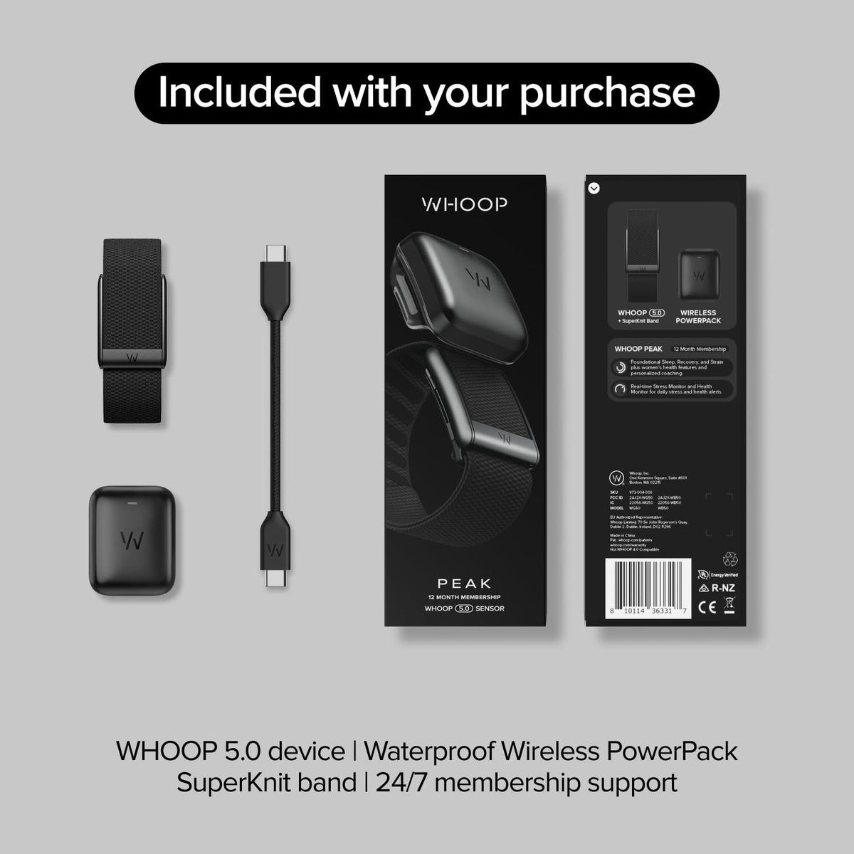 Breathable Silicone Band for WHOOP 4.0 & 5.0 – Adjustable Fitness Tracker Strap