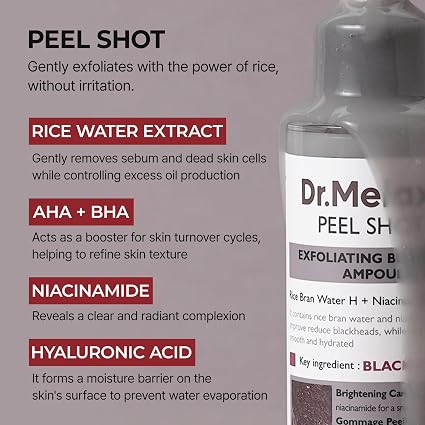 Dr. Melaxin – Peel Shot Exfoliating Black Rice Ampoule