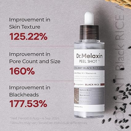 Dr. Melaxin – Peel Shot Exfoliating Black Rice Ampoule