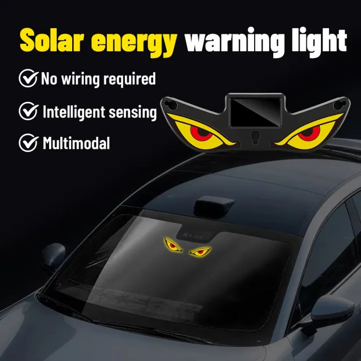 Solar Devil Eyes LED Car Window Light – Animated Car Decoration