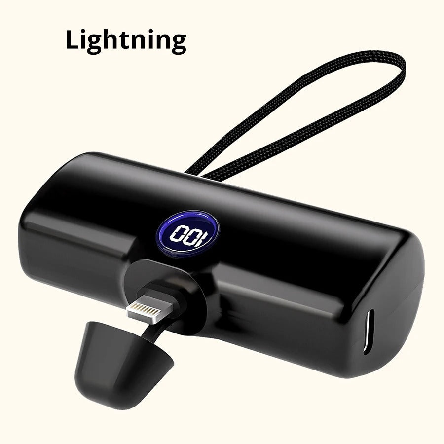 5000mAh Mini Power Bank with LED Display