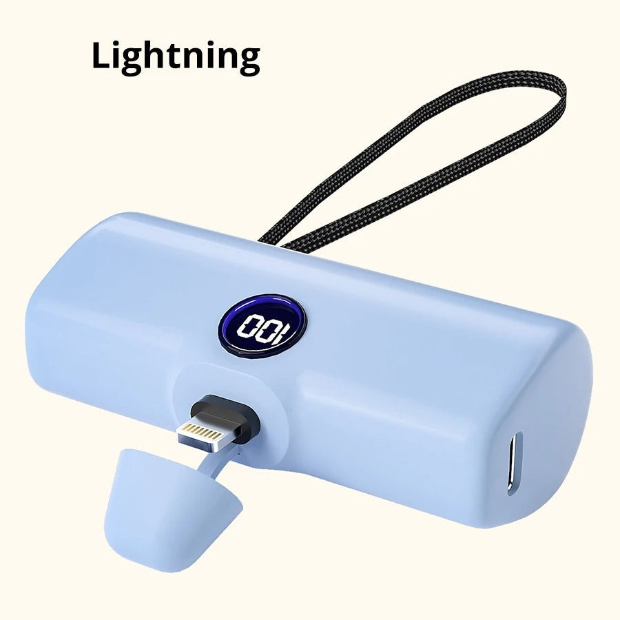 5000mAh Mini Power Bank with LED Display