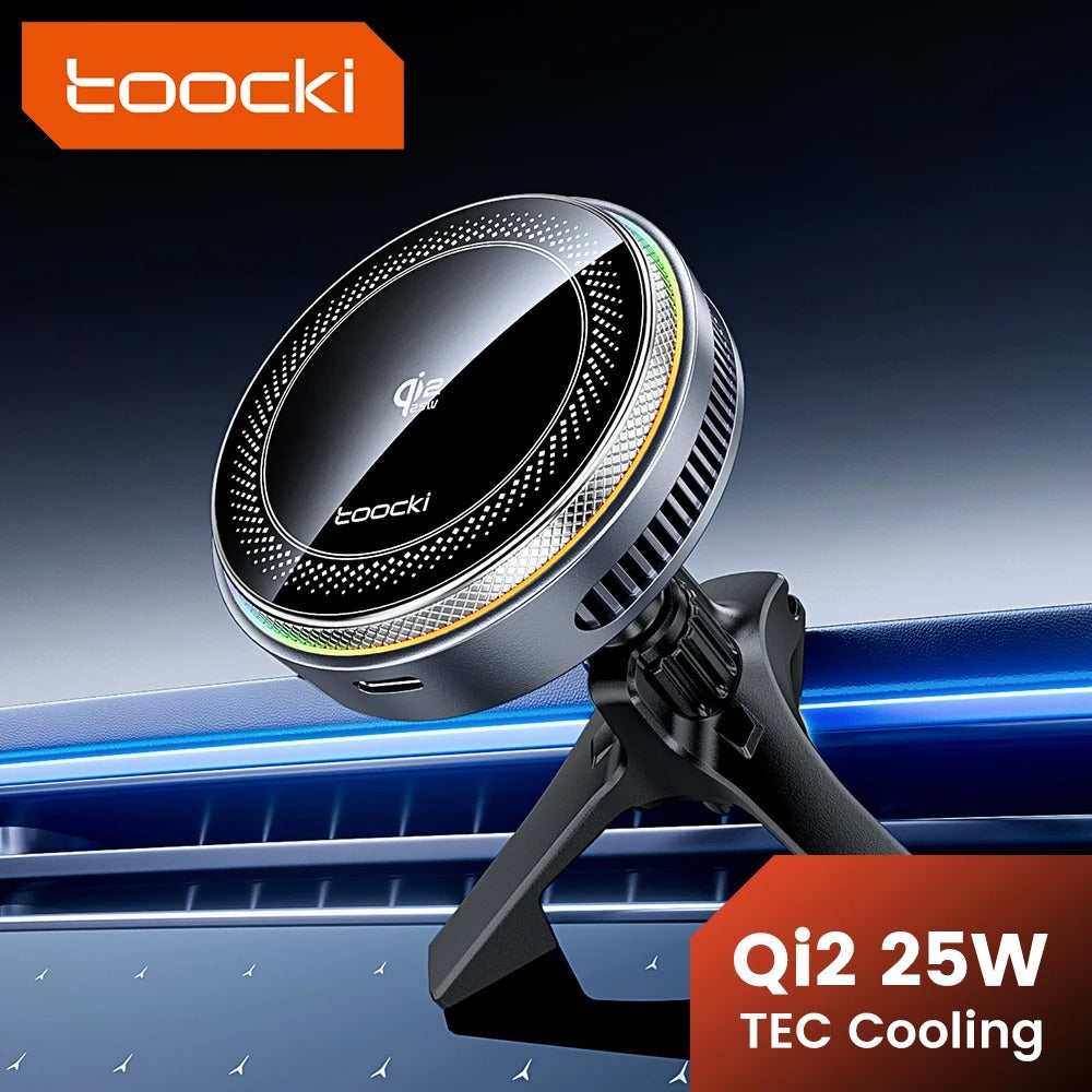 TOOCKI Qi2.2 25W Magnetic Car Charger