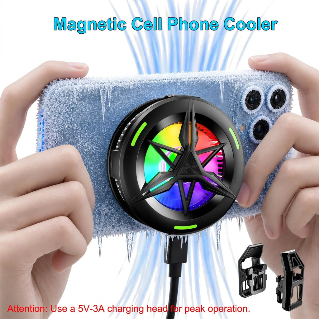 Magnetic RGB Phone Cooler – Gaming Cooling Fan