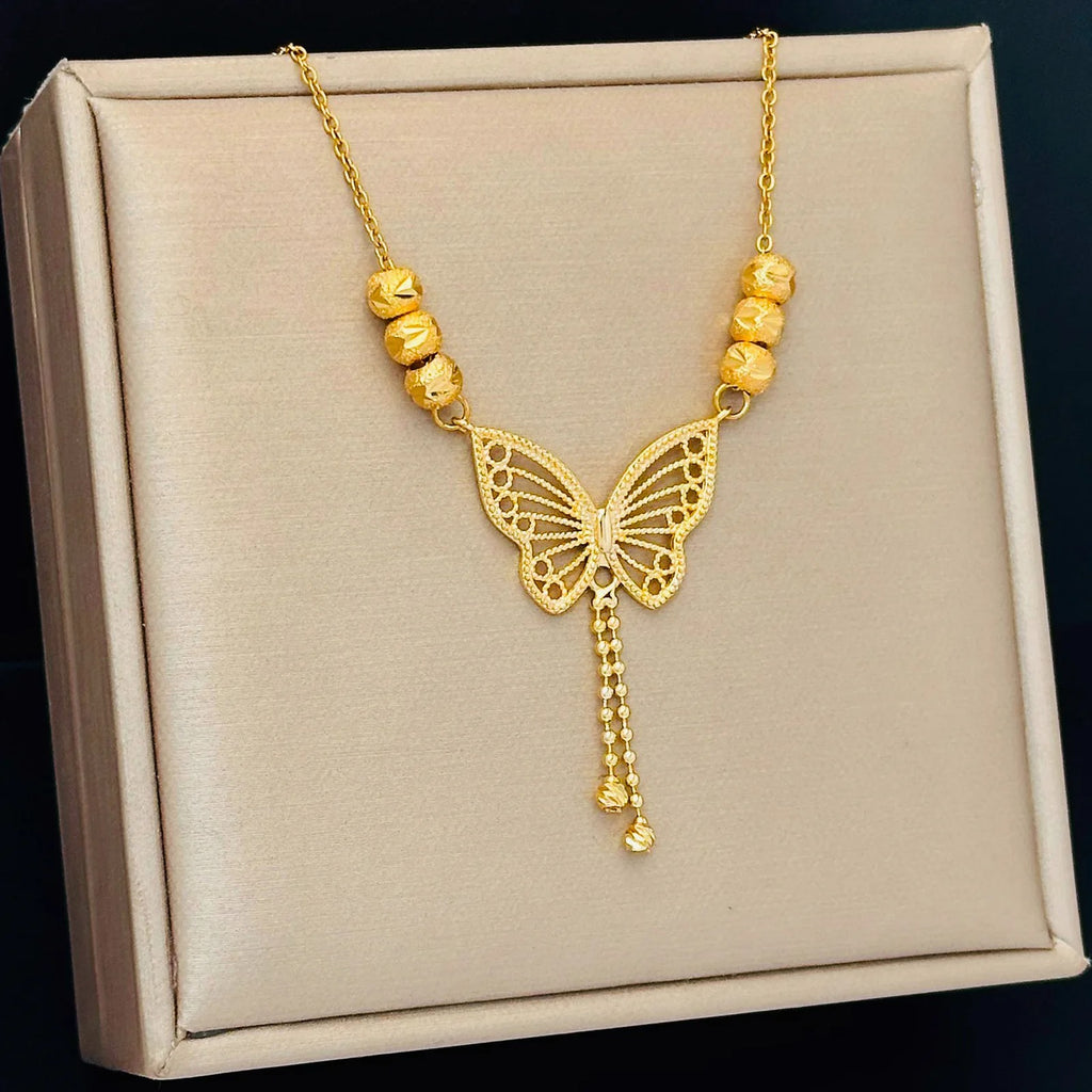 Gold plated Butterfly Necklace for Women