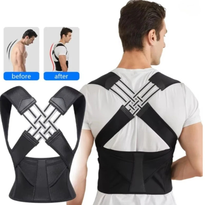 Adjustable Back Posture Brace – Breathable Spine & Shoulder Support Belt