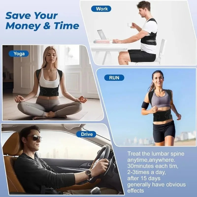 Adjustable Back Posture Brace – Breathable Spine & Shoulder Support Belt