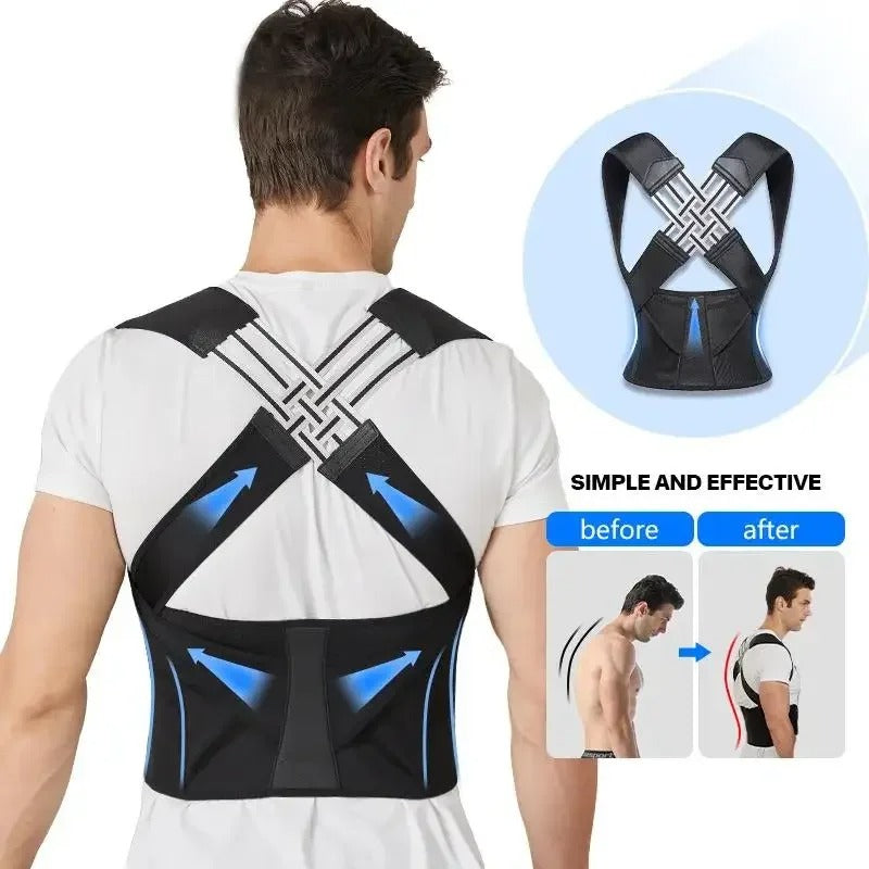 Adjustable Back Posture Brace – Breathable Spine & Shoulder Support Belt