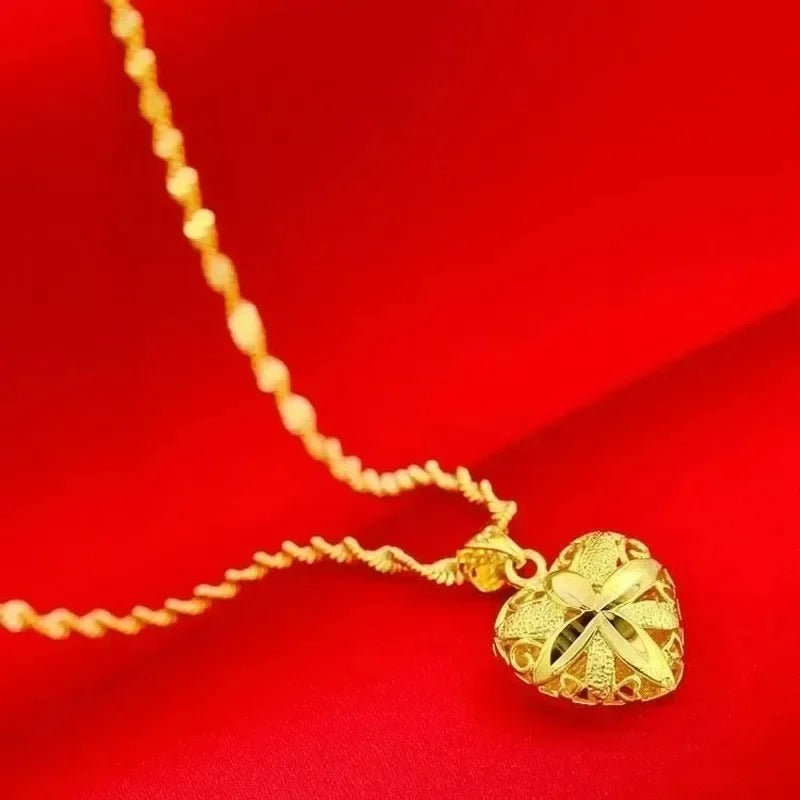 Gold Heart Necklace for Women