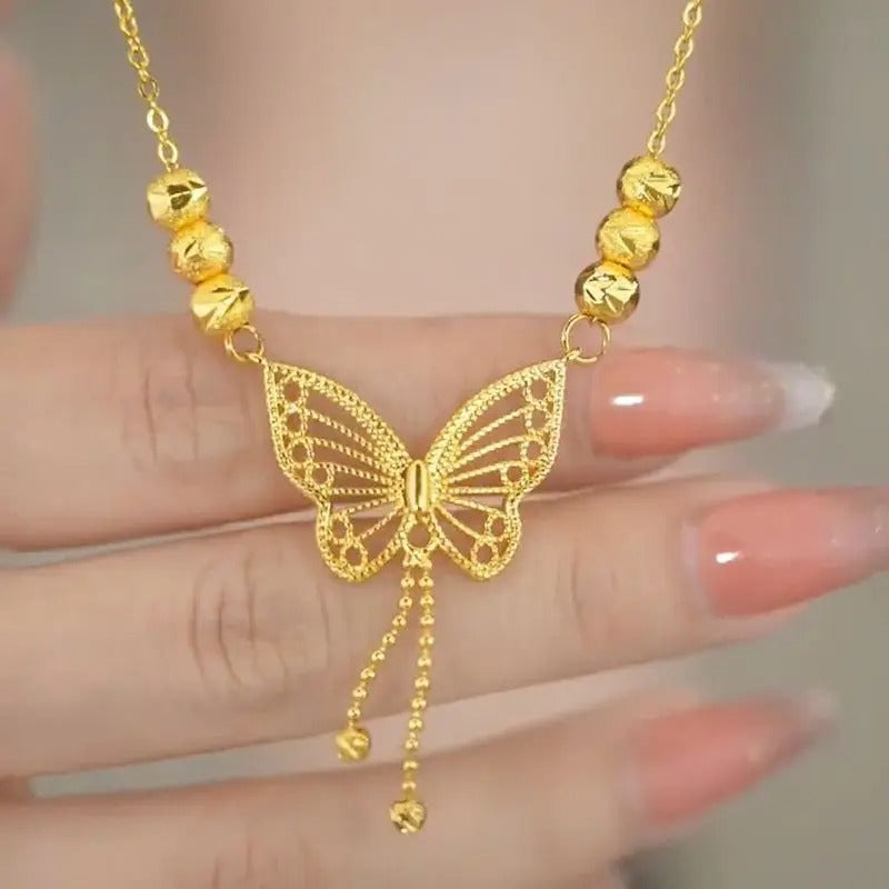 Gold plated Butterfly Necklace for Women