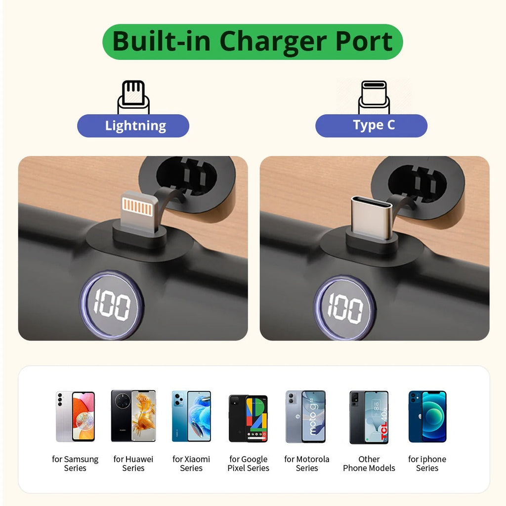 5000mAh Mini Power Bank with LED Display