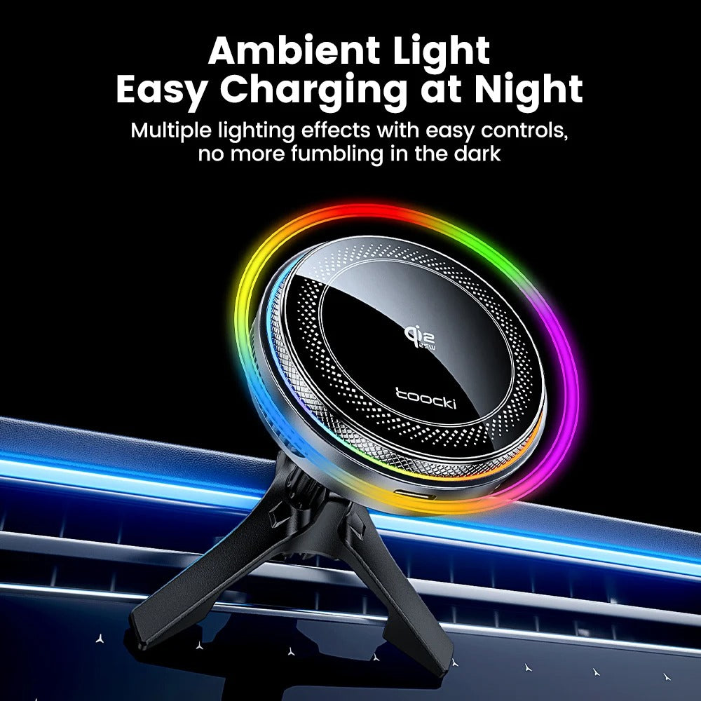 TOOCKI Qi2.2 25W Magnetic Car Charger