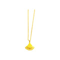 Gold plated fan necklace