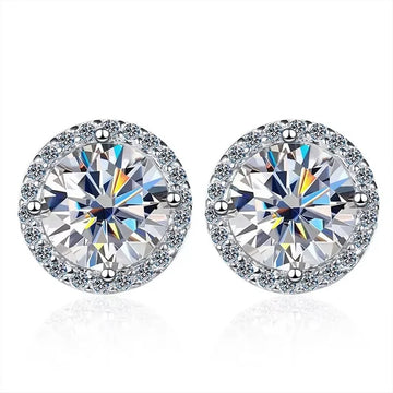 D Color Moissanite 925 Sterling Silver Earrings