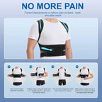 Adjustable Back Posture Brace – Breathable Spine & Shoulder Support Belt