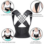 Adjustable Back Posture Brace – Breathable Spine & Shoulder Support Belt