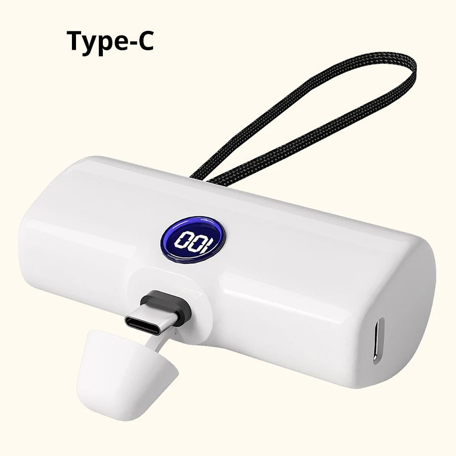 5000mAh Mini Power Bank with LED Display