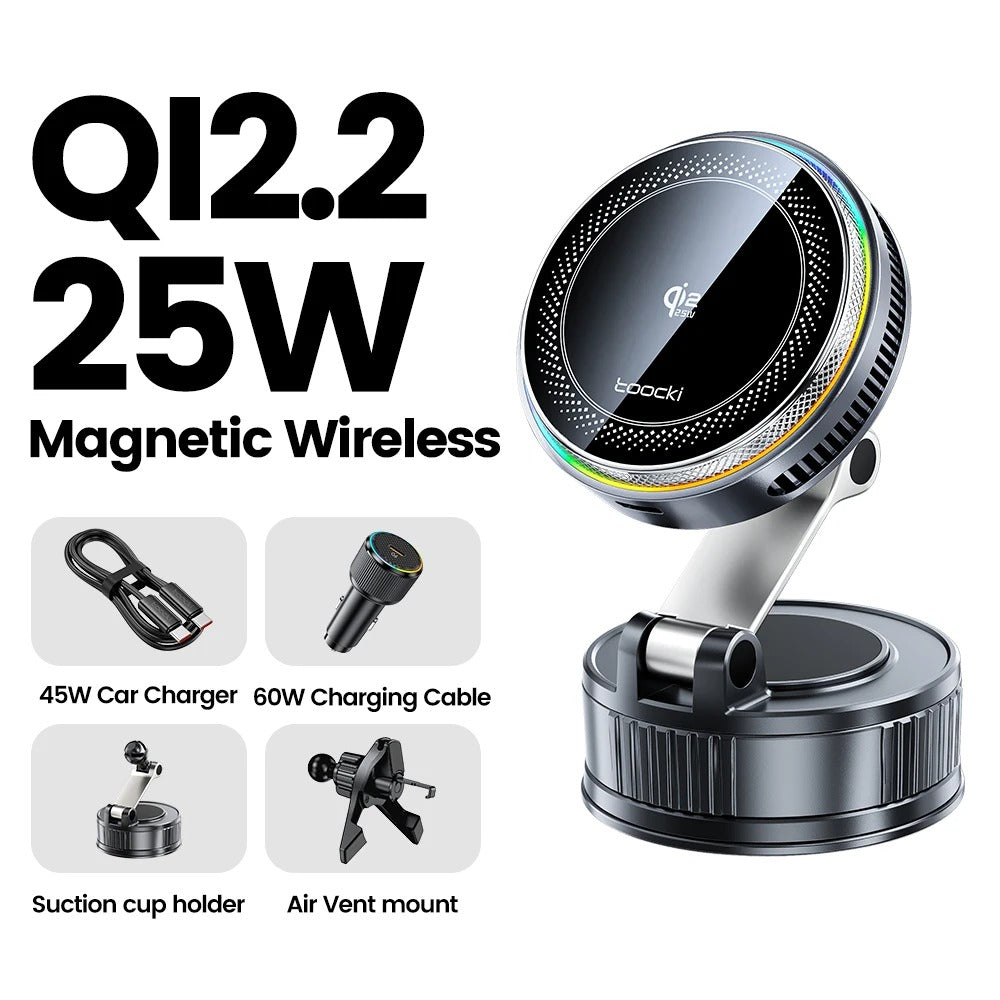 TOOCKI Qi2.2 25W Magnetic Car Charger