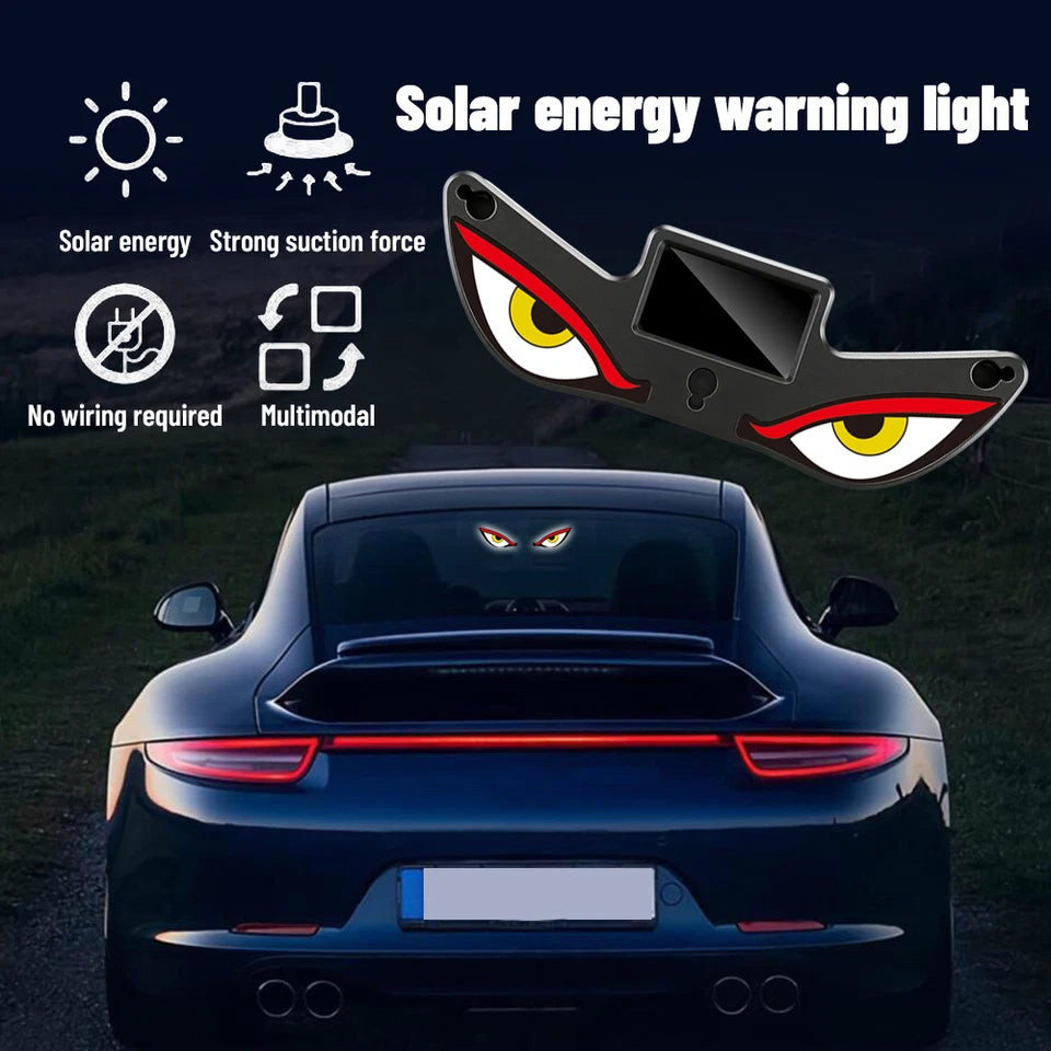 Solar Devil Eyes LED Car Window Light – Animated Car Decoration