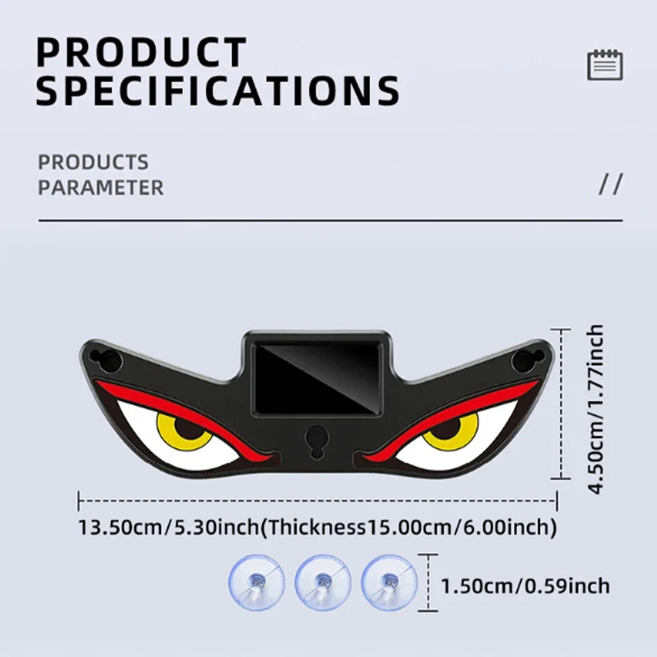 Solar Devil Eyes LED Car Window Light – Animated Car Decoration